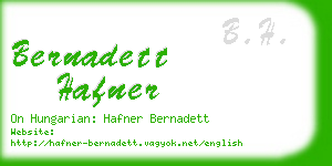 bernadett hafner business card